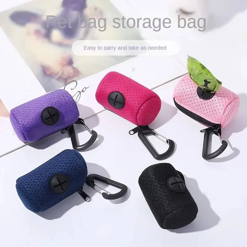Hanging Dog Poop Bag Dispenser – Portable Pet Waste Bag Holder for Walks, Travel & Outdoor Cleanup