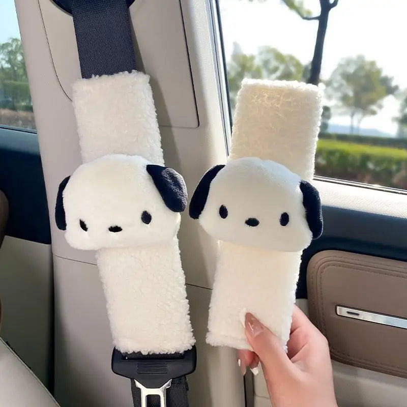 Soft Car Seat Belt Shoulder Protector – Plush Comfort Cover for Dogs, Pets & Vehicle Travel Accessories