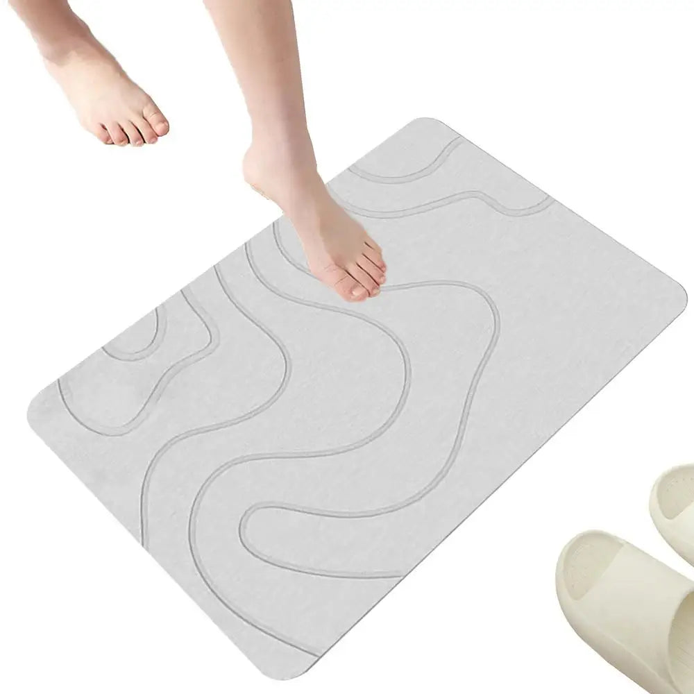 Alfombra de baño antideslizante con fuertes ventosas para ducha, bañera, suelo, suave, cómoda, de secado rápido