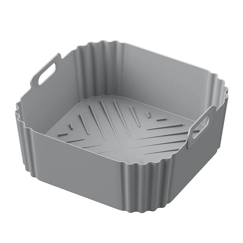 Revestimientos de silicona de 22.5cm para freidoras de aire, cestas antiadherentes reutilizables para Ninja AF181 AF180 AF141 AF140 y otros accesorios para freidoras de aire de 5-8QT