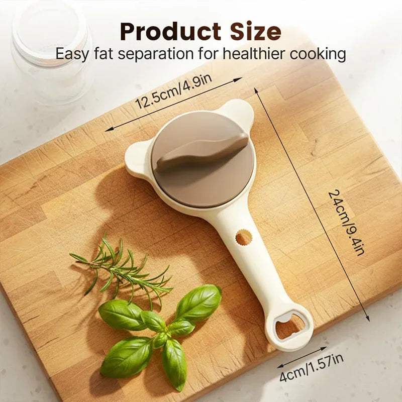 4-in-1 Adjustable Jar Opener with Stainless Steel Grip for Lids, Bottles & Kitchen Use