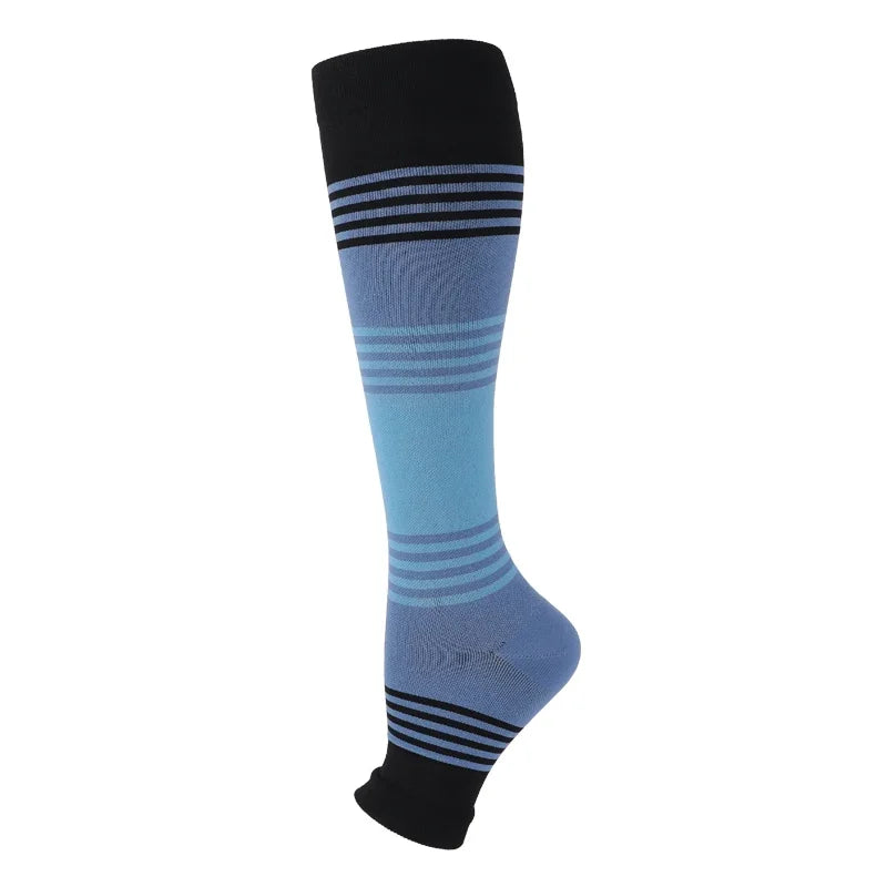20–30 mmHg Knee High Compression Socks for Women & Men – Graduated Leg Support for Running, Travel, Work & Sports