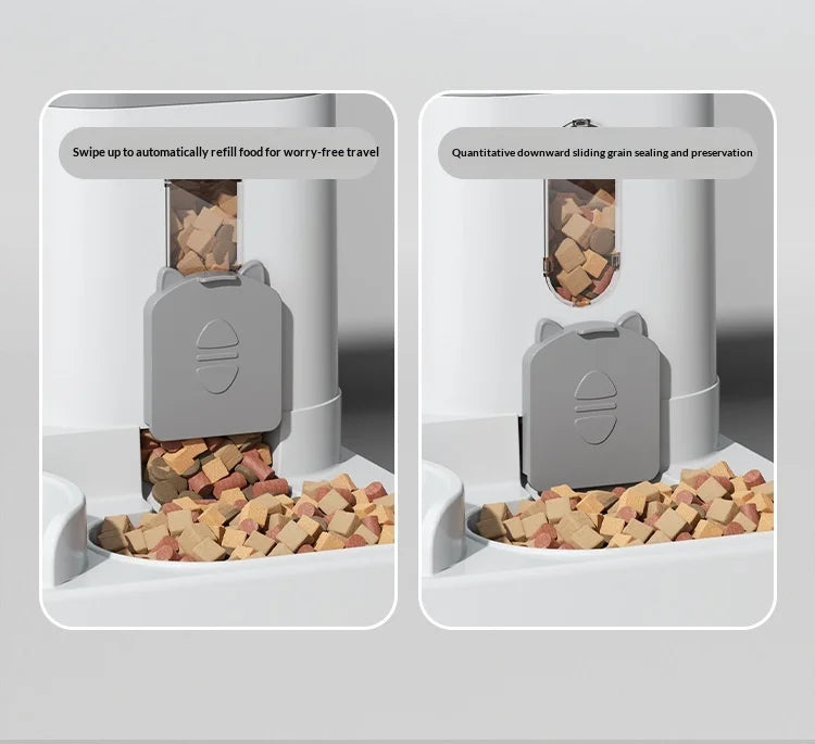 Automatic Pet Feeder & Water Dispenser – Large Capacity Food & Water Station for Cats & Dogs