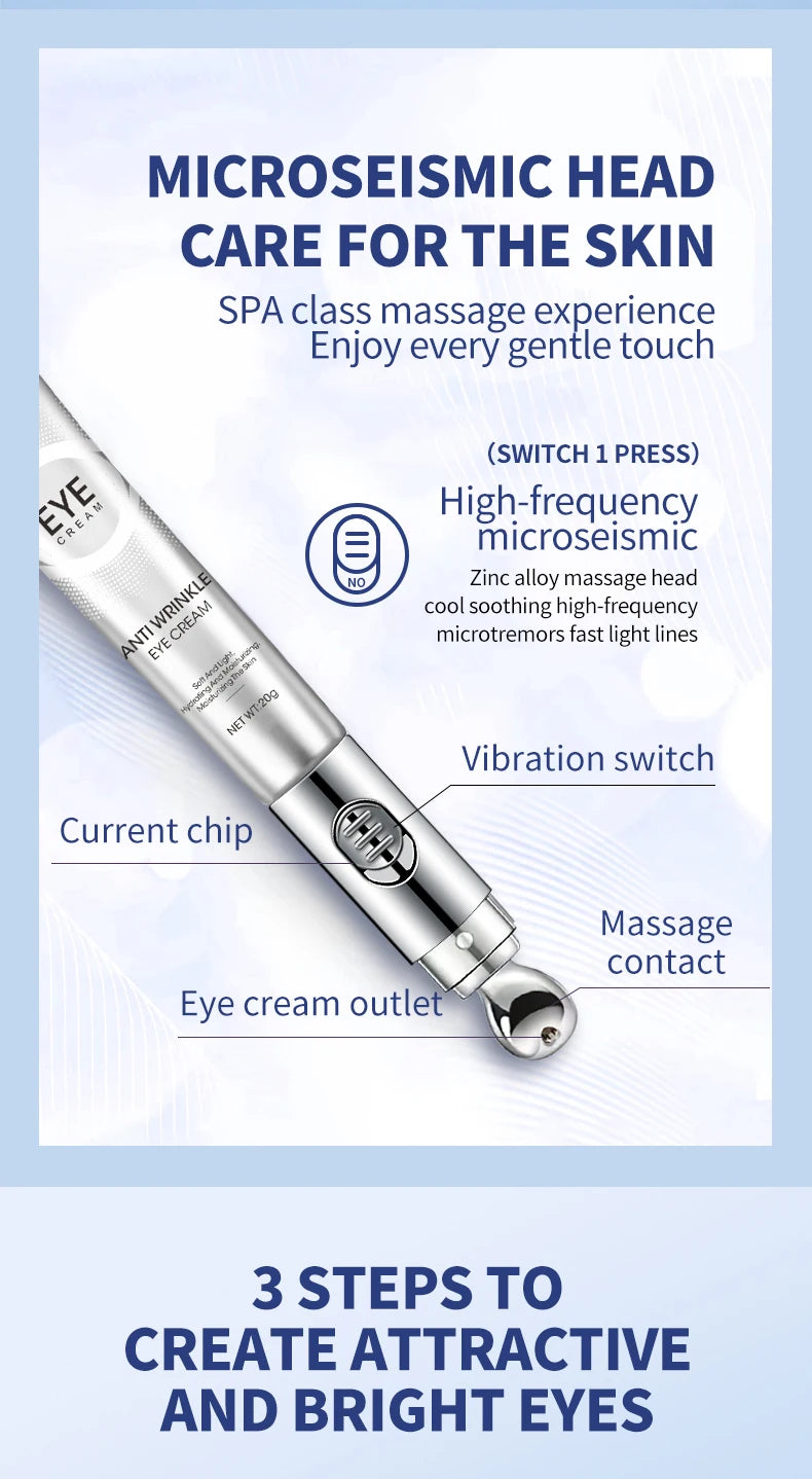 Electric Massage Eye Cream – Hyaluronic Acid Firming & Anti-Aging