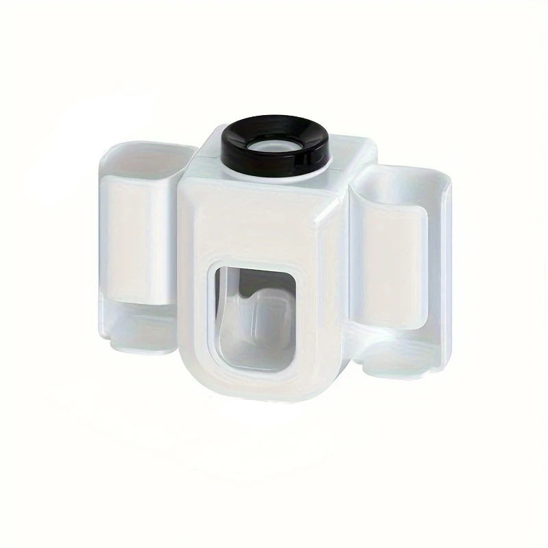 Wall-Mounted Automatic Toothpaste Dispenser & Toothbrush Holder