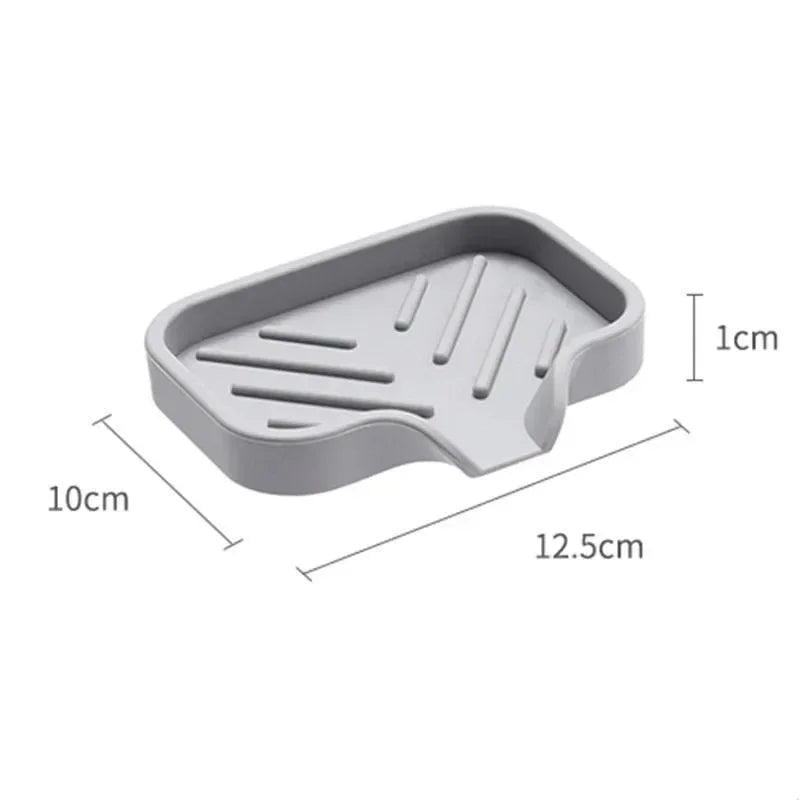 Silicone Sink Organizer Tray with Drain – Soap, Sponge & Brush Holder