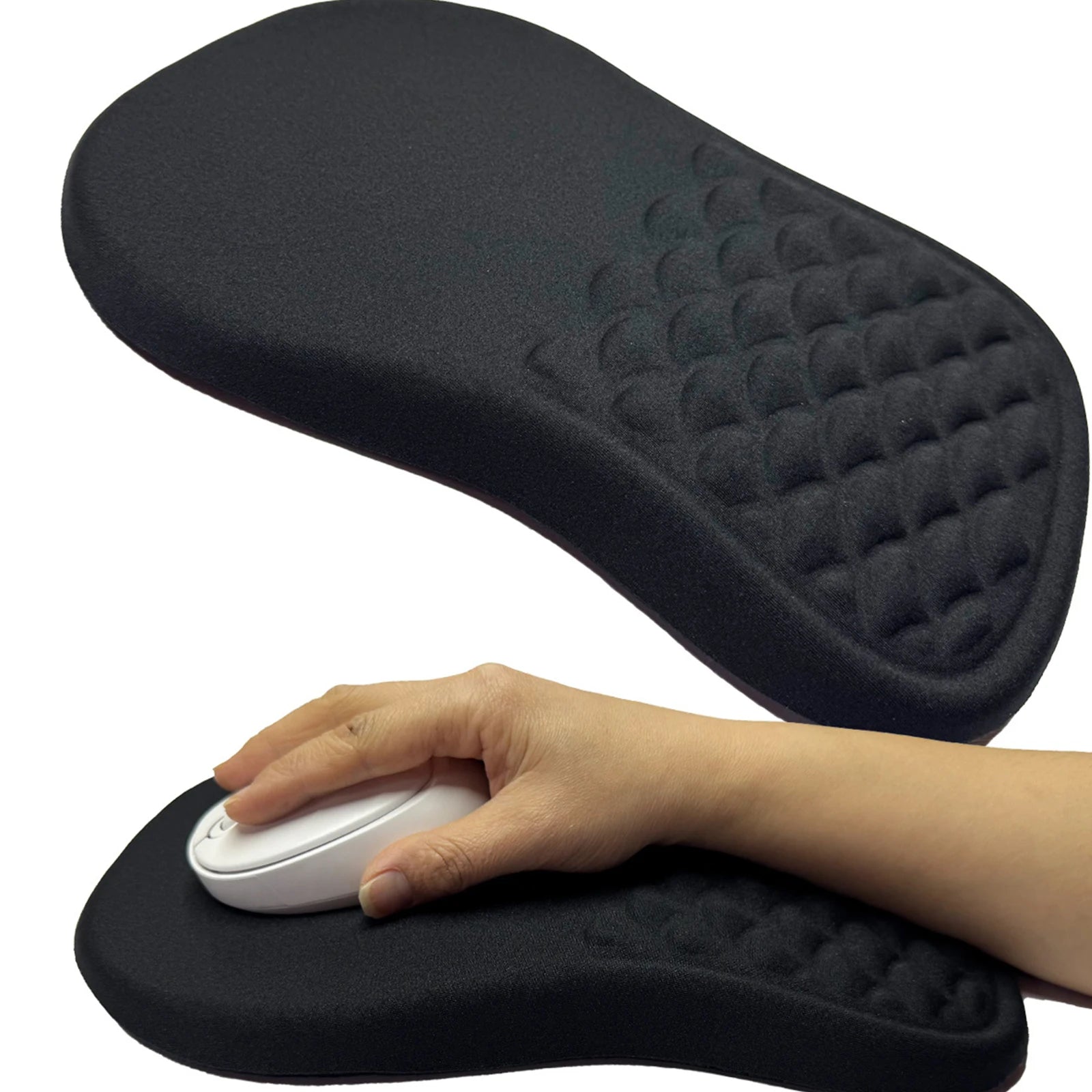Alfombrilla de ratón ergonómica, antideslizante, con protuberancia de masaje, resistente al desgaste, cómoda, con soporte para la muñeca para PC, portátil y juegos