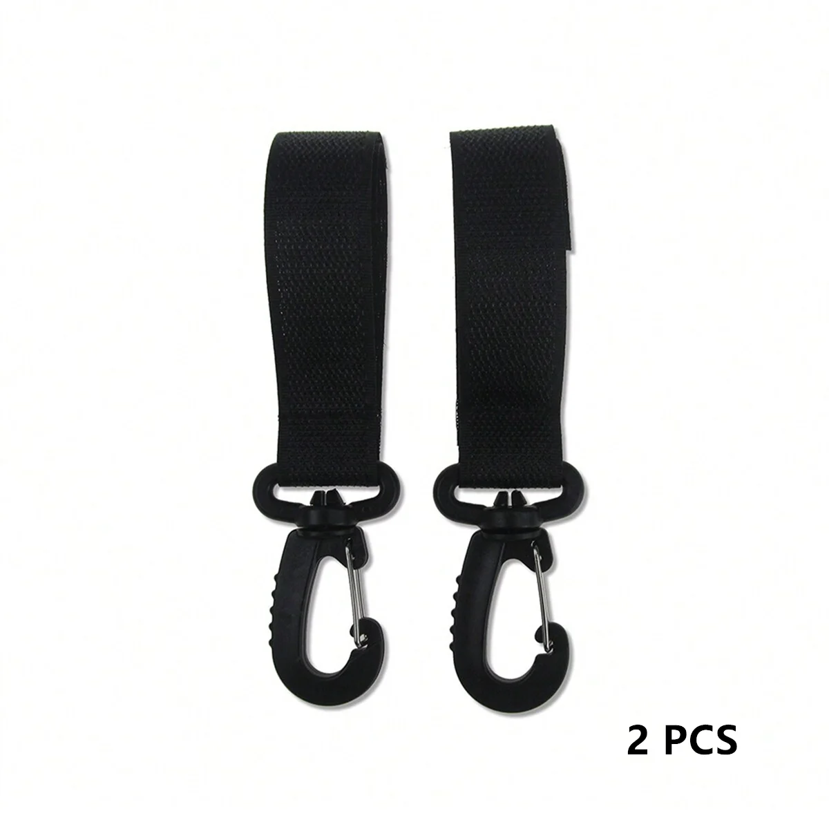 2PCS 360° Rotatable Stroller Hooks – PU Leather Baby Bag Organizer Clips for Prams, Carriages & Diaper Bags