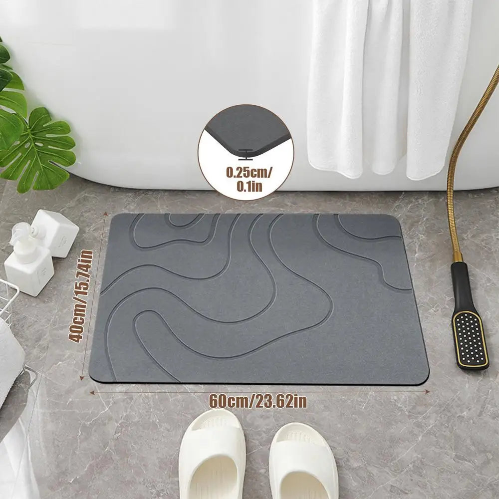 Alfombra de baño antideslizante con fuertes ventosas para ducha, bañera, suelo, suave, cómoda, de secado rápido