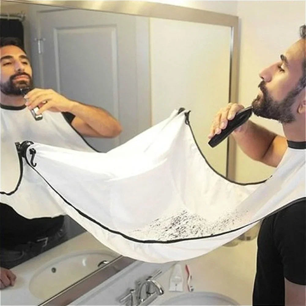 Men's Beard Shaving Apron – Suction Wall Mirror Haircut Cape