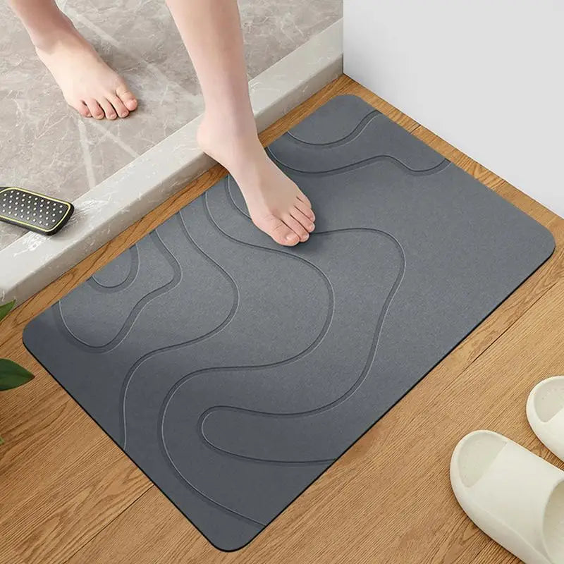Alfombra de baño antideslizante con fuertes ventosas para ducha, bañera, suelo, suave, cómoda, de secado rápido