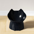 1 unidad de comedero elevado WhiskerWare para gatos, plato de plástico elevado antideslizante con borde inclinado, protección para el cuello para comida de gatitos