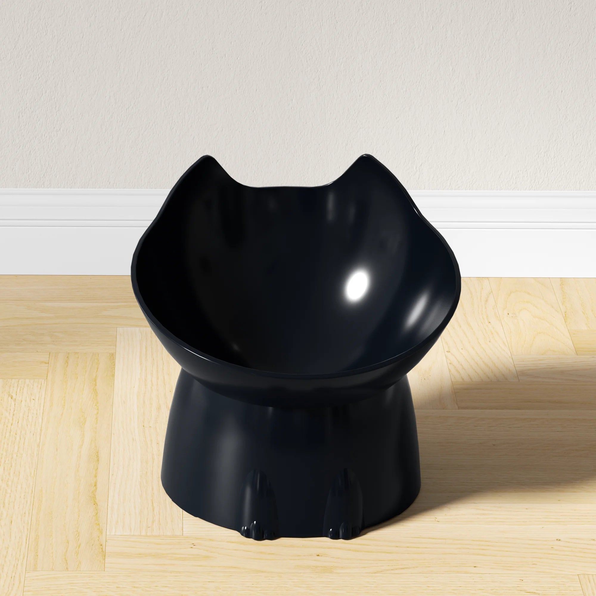 Elevated Cat Food Bowl – Raised Anti-Tip Pet Feeding Dish with Tilted Design for Comfortable Eating