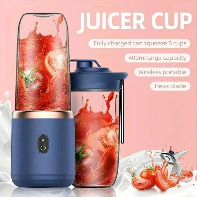 Portable 6-Blade USB Rechargeable Blender for Smoothies, Juices & Baby Food