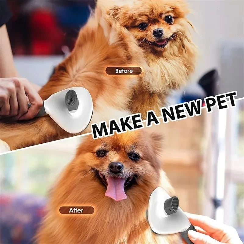 Cepillo para perros, peine para gatos, cepillo autolimpiante para quitar el pelo de mascotas para perros y gatos, herramientas de aseo para mascotas, peine desenredante, accesorios para perros