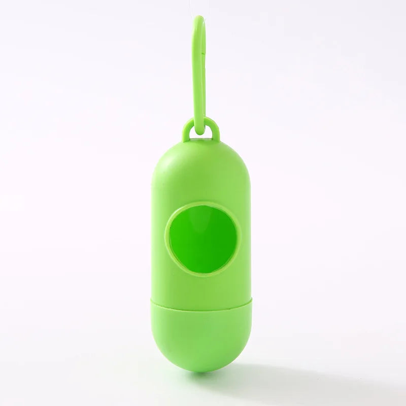 Portable Pet Waste Bag Dispenser – Bullet-Shaped Poop Bag Holder for Dog Walking & Outdoor Cleanup