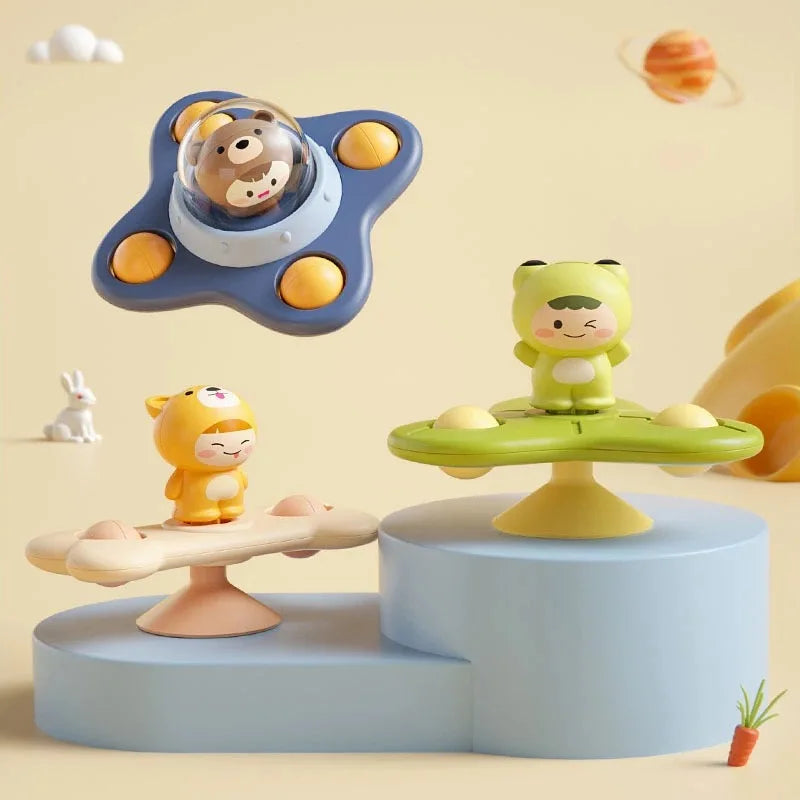 Montessori Suction Cup Spinner Toys – Sensory Spinning Bath & High Chair Toys for Toddlers and Babies Ages 3+