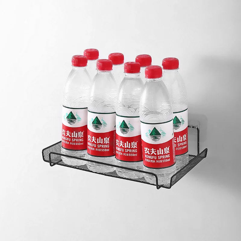 Estante de pared para router de acero inoxidable sin taladros, organizador que ahorra espacio para decodificadores, llaves y objetos pequeños en la sala de estar