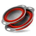Collapsible Silicone Colander with Handle for Fruit, Vegetable & Kitchen Food Washing