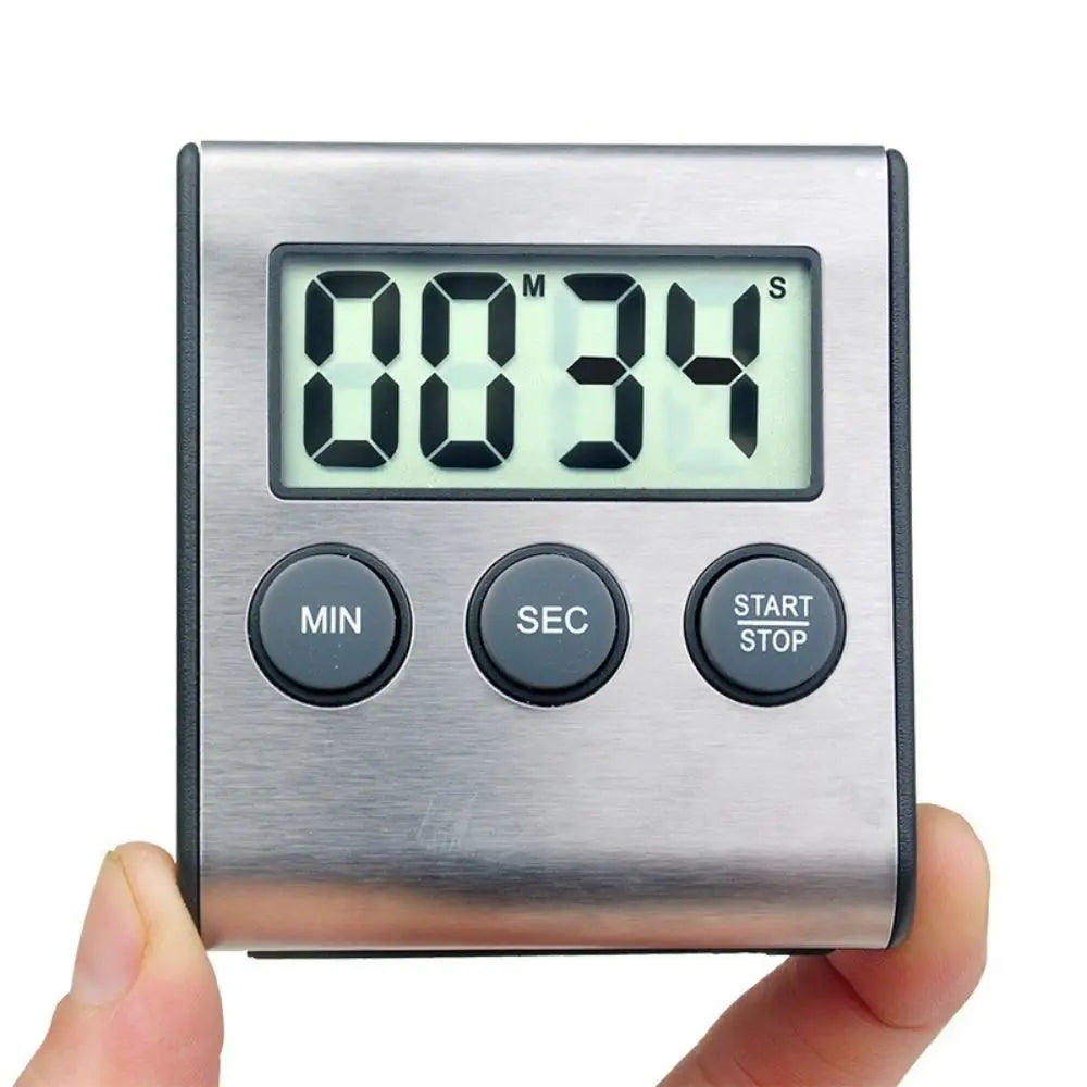Temporizador de cocina digital magnético Soporte retráctil Alarma fuerte Temporizador de cuenta atrás positivo Temporizador de cocción elegante impermeable Ejercicio