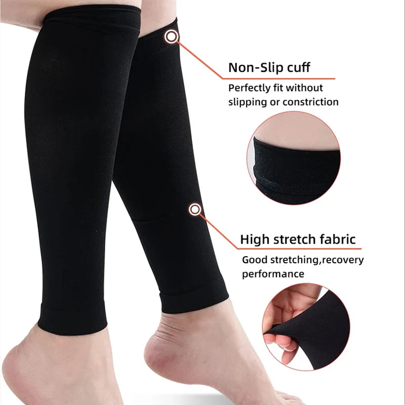 Calf Compression Sleeves for Women & Men – Graduated Compression Socks for Running, Sports, Travel & Daily Leg Support