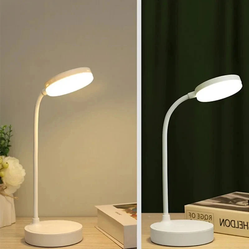 Rechargeable LED Desk Lamp with USB Power – 3 Color Modes & Dimmable Brightness