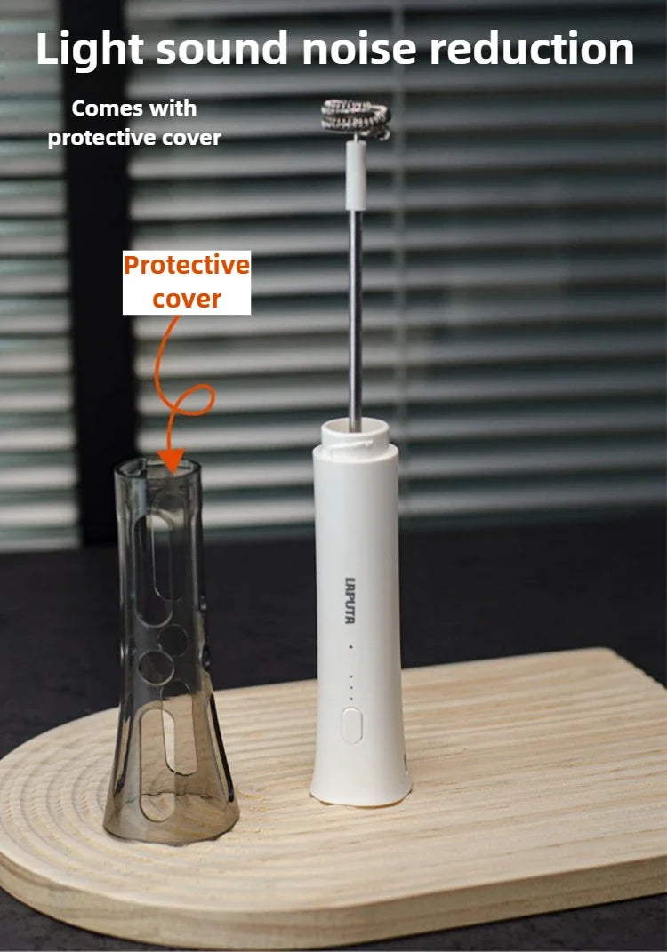 Espumador de Leche Eléctrico Portátil Mini Batidora de Leche de Cocina para Café Máquina de Espuma para Decoración Batidora Licuadora Utensilios para Café