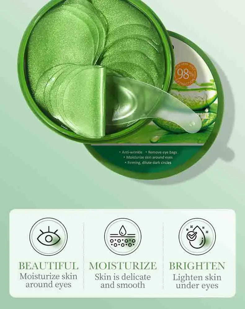 Aloe Vera Collagen Eye Patches – 60 Pcs Firming & Anti-Dark Circles