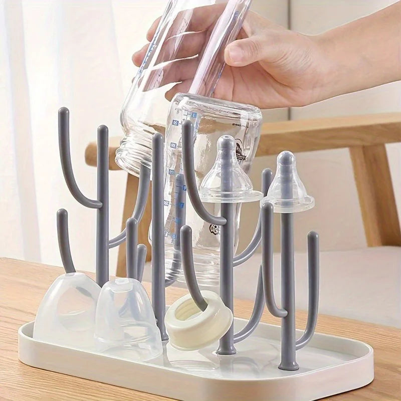 Portable Baby Bottle Drying Rack – PP Bottle Drainer for Baby Bottles, Pacifiers & Feeding Accessories, Space-Saving Drying Stand
