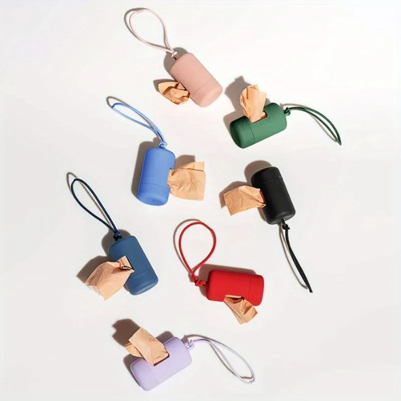 Portable Dog Waste Bag Dispenser – Mini Poop Bag Holder for Leash, Travel & Home Pet Waste Organization