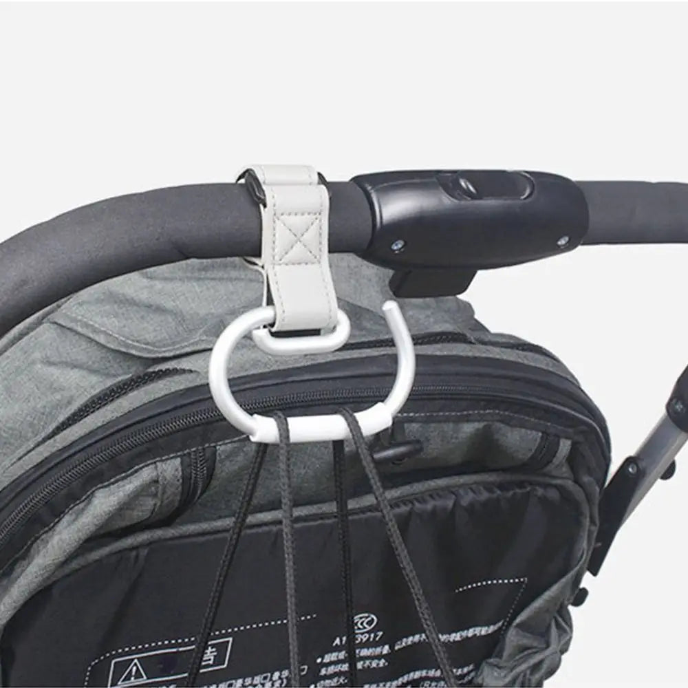 Baby Stroller Hook – Universal PU Organizer Hook for Diaper Bags, Shopping Bags & Stroller Accessories
