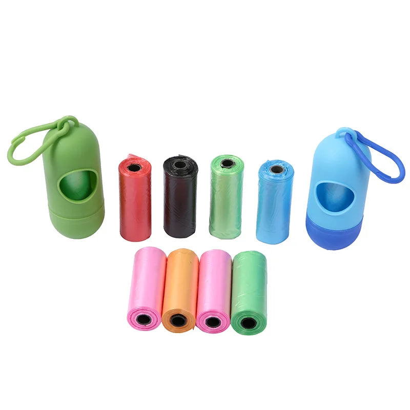 Portable Pet Waste Bag Dispenser – Bullet-Shaped Poop Bag Holder for Dog Walking & Outdoor Cleanup
