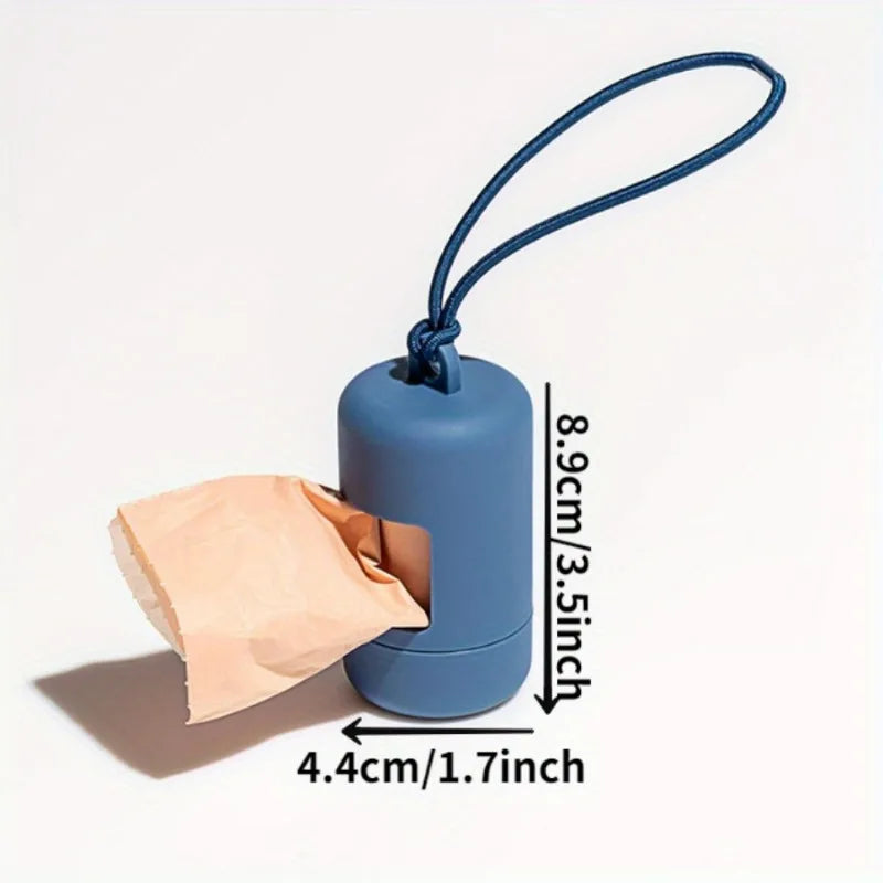 1 dispensador de bolsas de residuos para perros portátil, mini organizador de bolsas de basura para limpieza de mascotas, suministros para el hogar y la cocina