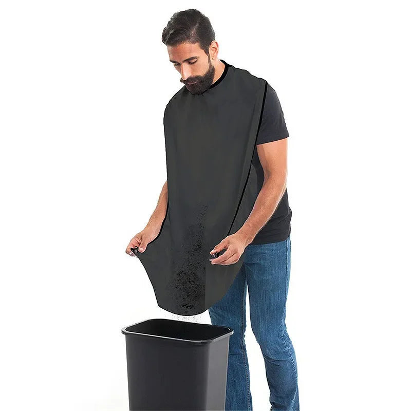 Men's Beard Shaving Apron – Suction Wall Mirror Haircut Cape