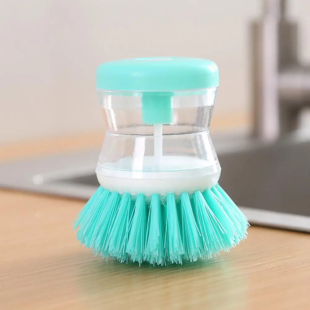 Cepillo de limpieza de cocina para lavar ollas, fregadero, diseño de astronauta, con dispensador automático de jabón líquido, accesorios de limpieza para el hogar