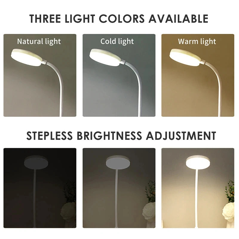Rechargeable LED Desk Lamp with USB Power – 3 Color Modes & Dimmable Brightness