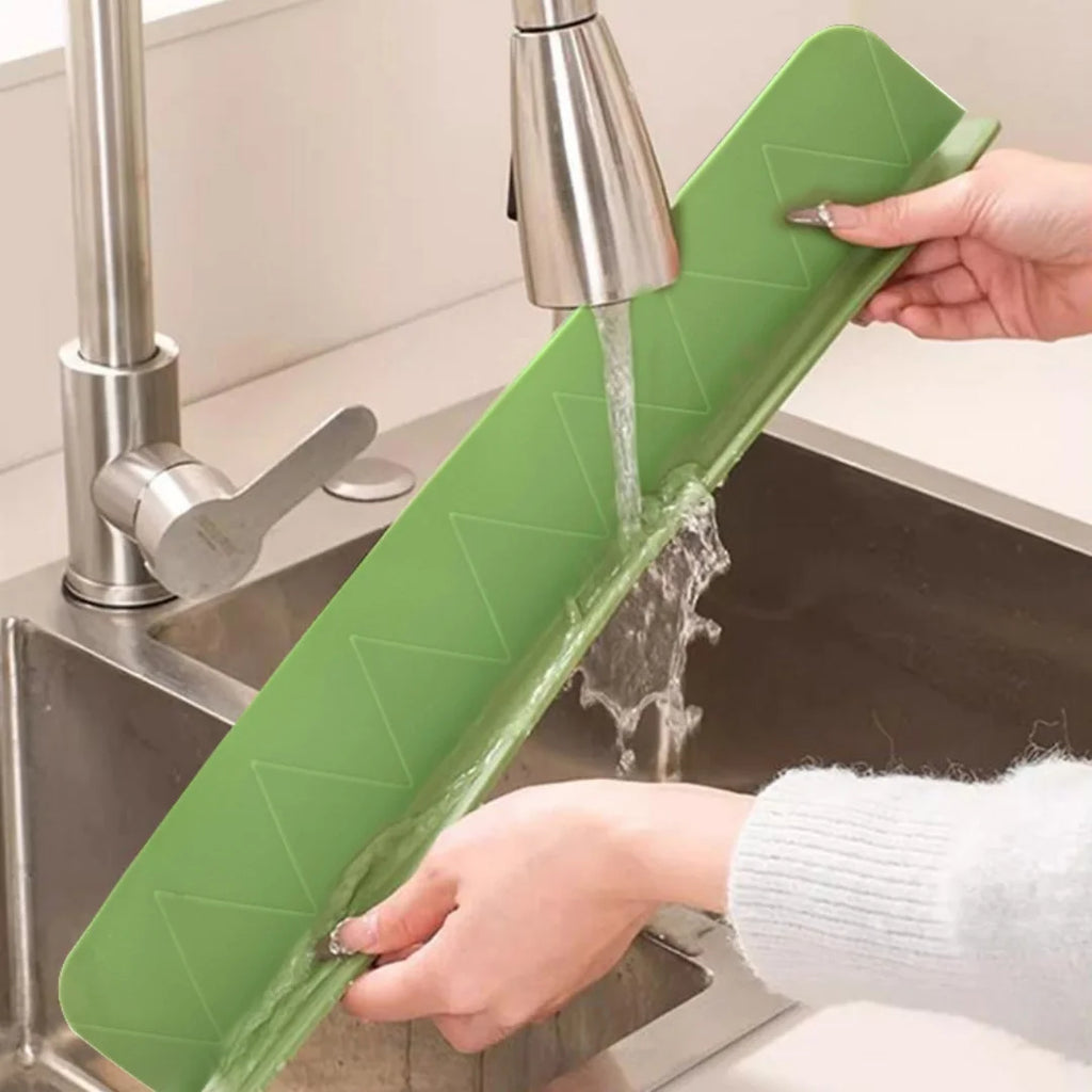 Protector Adhesivo antisalpicaduras para Fregadero, Deflector de Agua de Silicona para Encimera de Cocina y Baño