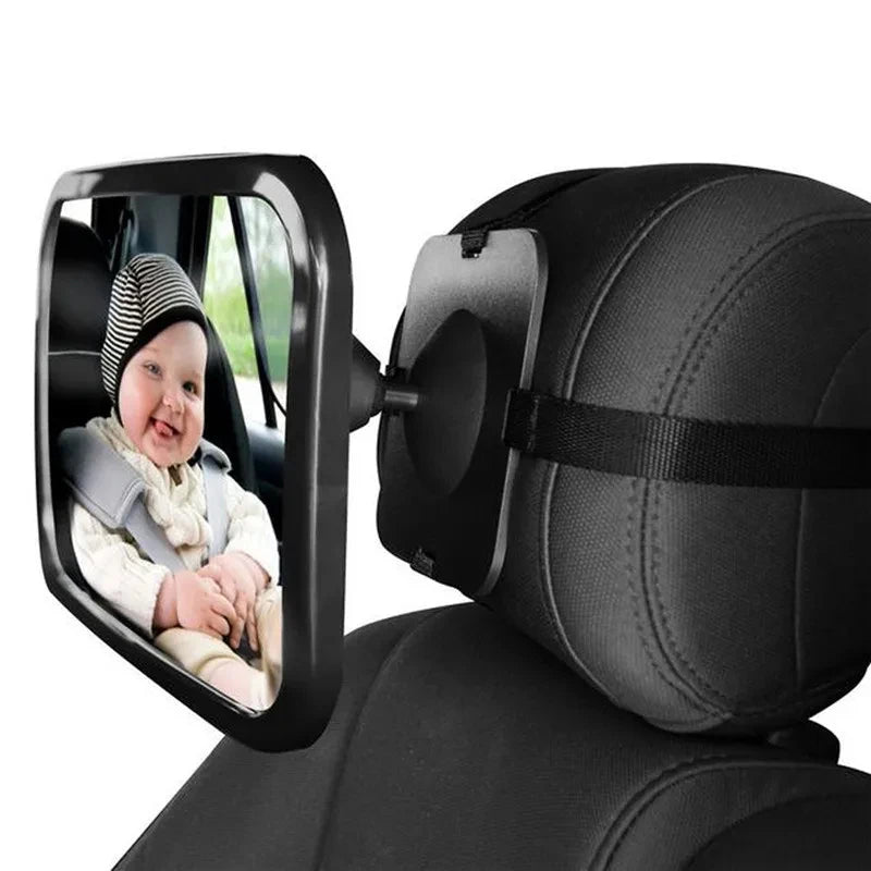 HOMEFISH Baby Car Rear View Mirror – Large Adjustable Headrest Mounted Infant Safety Mirror, Wide Angle Back Seat Baby Monitor
