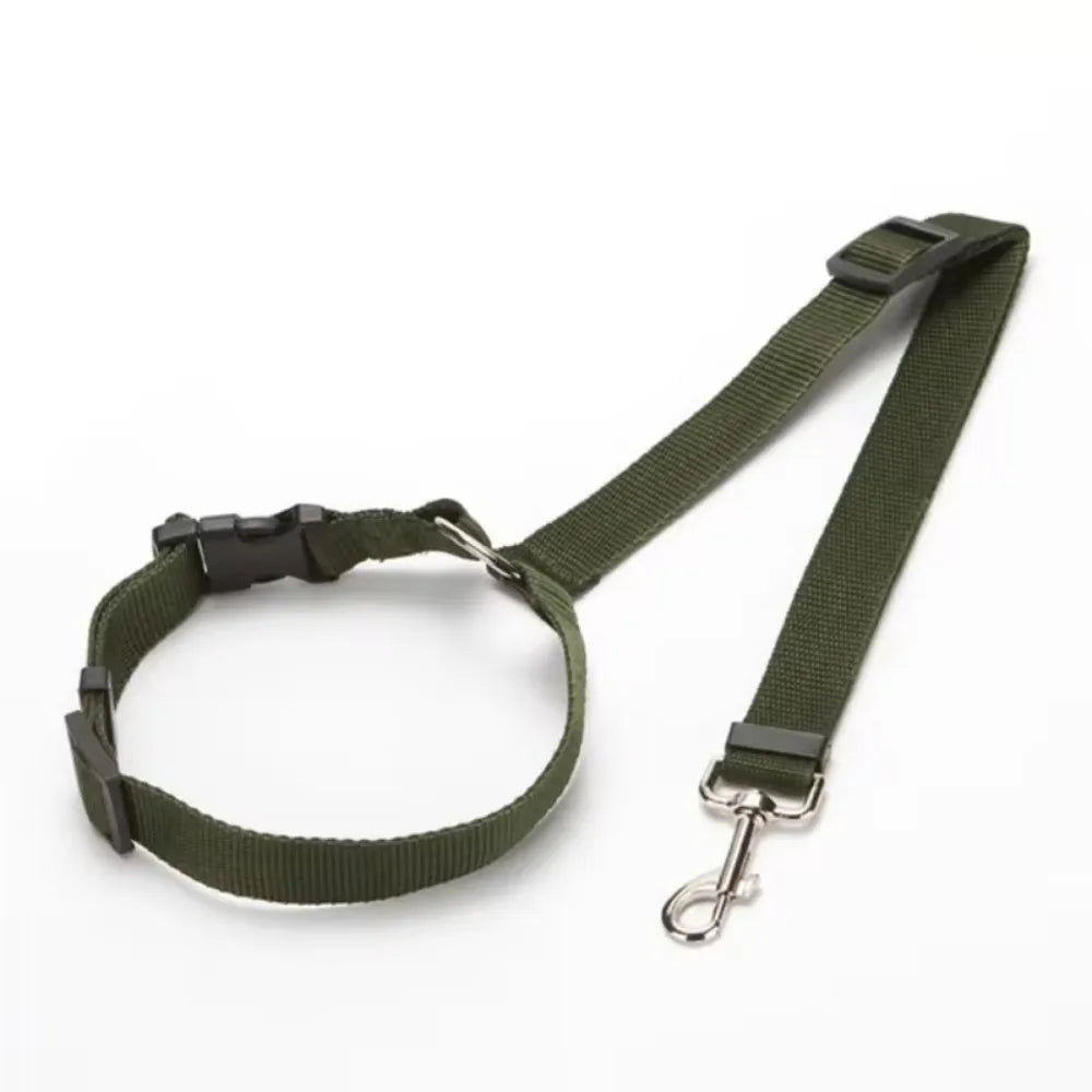 Adjustable Pet Car Seat Belt – Nylon Safety Harness Leash for Dogs & Cats Travel, Driving & Backseat Protection