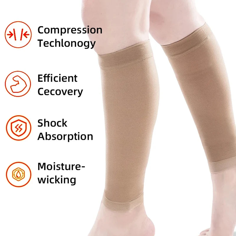 Calf Compression Sleeves for Women & Men – Graduated Compression Socks for Running, Sports, Travel & Daily Leg Support