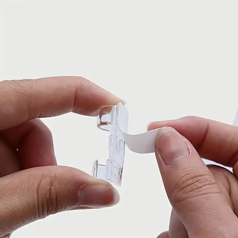 Transparent Cable Clips – Adhesive Wire Organizer for Home, Office & Desk Cable Management