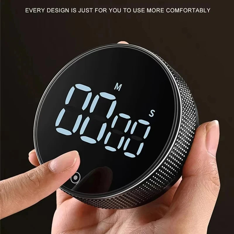 Temporizador de cocina magnético, digital, para ducha, estudio, cronómetro, LED, contador, alarma, recordatorio, manual, electrónico, cuenta regresiva
