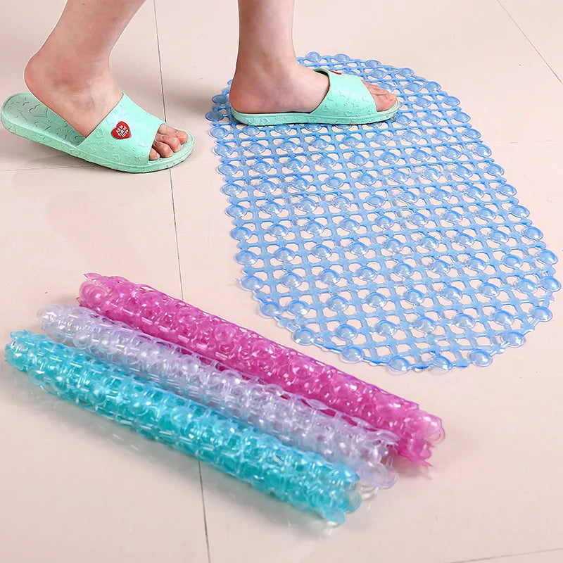 Non-Slip Bathtub & Shower Mat with Suction Cups – PVC Massage Bath Mat, Waterproof Bathroom Safety Rug (38 × 68 cm)