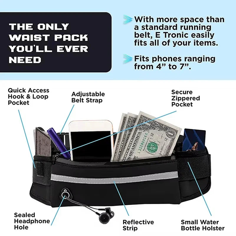 Hands-Free Dog Leash with Waist Bag – Reflective Adjustable Bungee Running Lead for Walking, Jogging & Outdoor Adventures