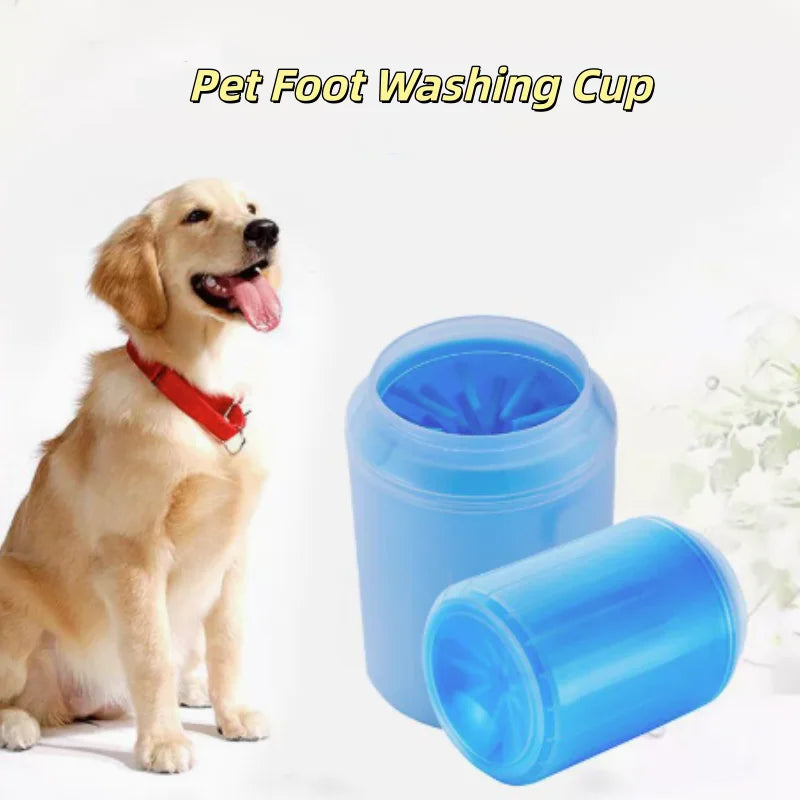 Portable Dog Paw Cleaner – Soft Silicone Foot Washer with Cleaning Brush for Mud, Dirt & Outdoor Paw Care