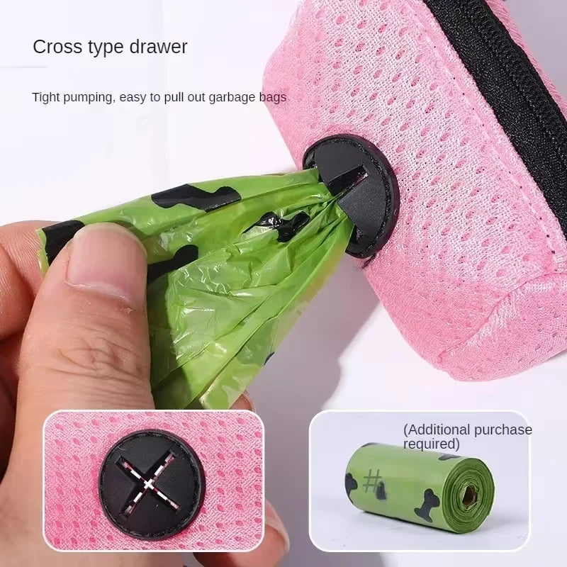 Hanging Dog Poop Bag Dispenser – Portable Pet Waste Bag Holder for Walks, Travel & Outdoor Cleanup