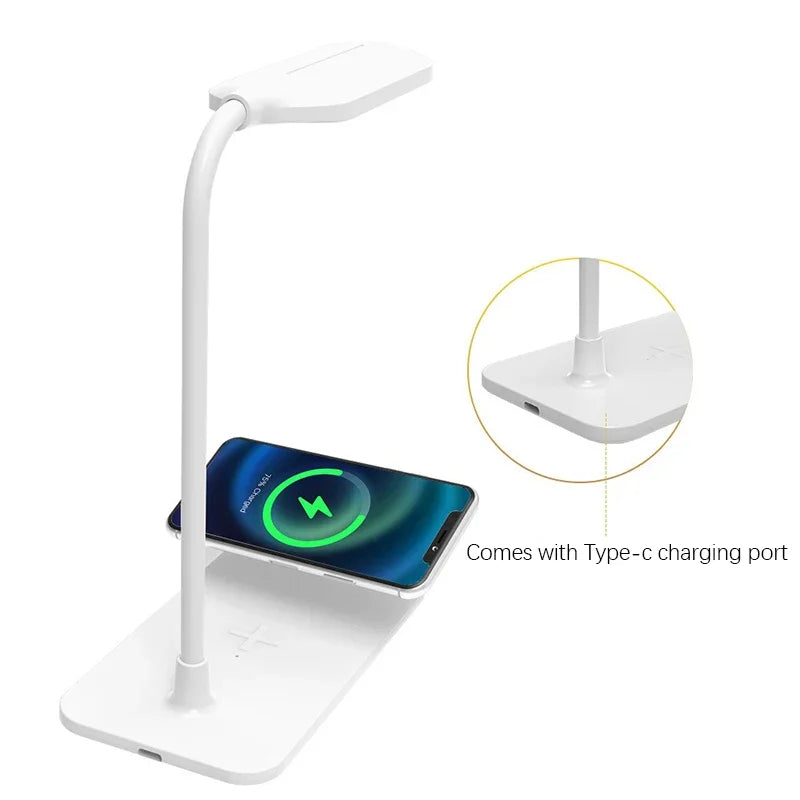 LED Desk Lamp with Wireless Charger & USB Charging Port – Touch Control