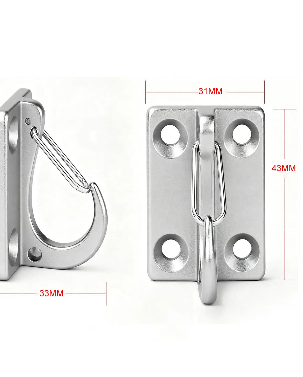 Heavy-Duty Stainless Steel Dog Leash Wall Mount – Secure Pet Tie-Out Hook for Indoor & Outdoor Use