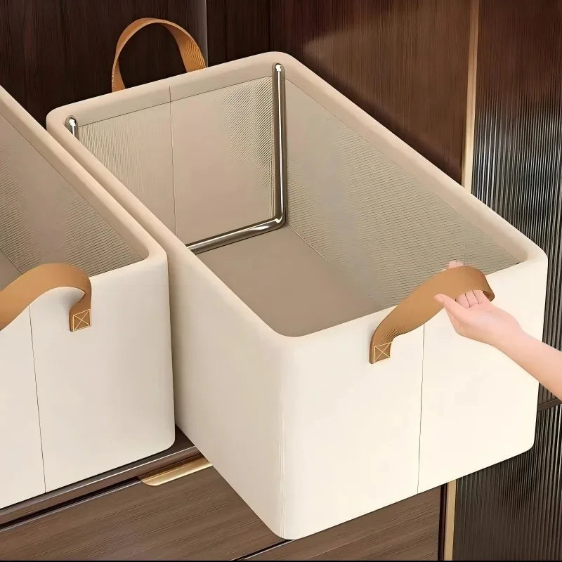 Caja Organizadora de Tela Plegable para el Hogar, Organizador de Armario para Ropa y Pantalones, Solución de Almacenamiento por Capas