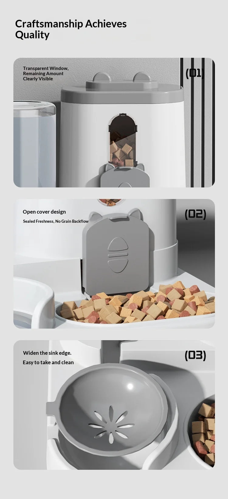 Automatic Pet Feeder & Water Dispenser – Large Capacity Food & Water Station for Cats & Dogs